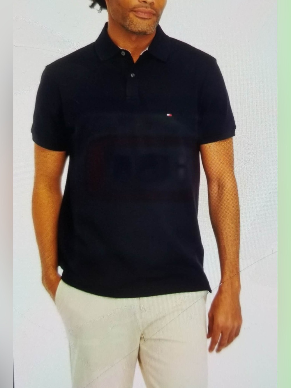 Tommy Hilfiger Men's Navy Short-Sleeve Polo with Logo